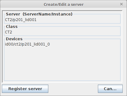 create tango server